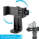 SharingMoment Premium Smartphone Holder/Vertical and Horizontal Tripod Mount Adapter Rotatable Bracket with 1/4 inch Screw/Adjustable Clip for iPhone, Android Cell Phone, Selfie Stick, Camera Stand