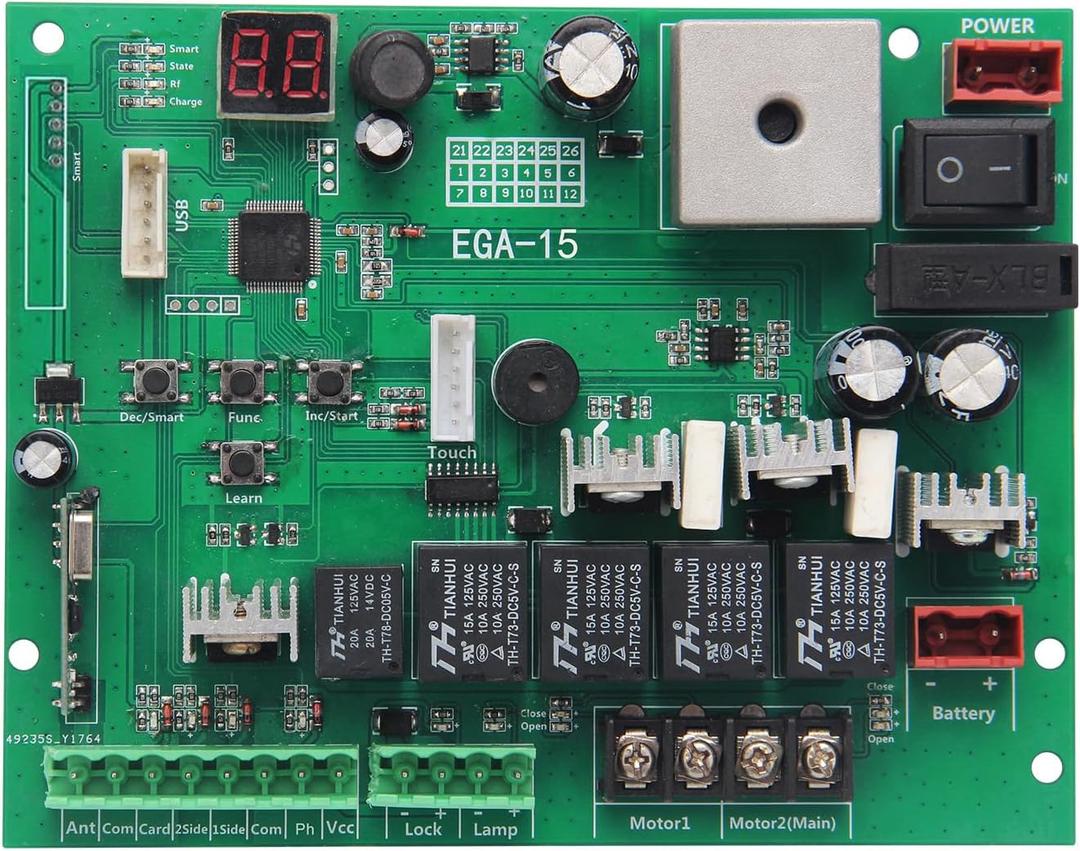 EGA-15 Swing Gate Opener Control Board, Only Compatible with All Gyxel & JUJIANG Swing Gate Opener