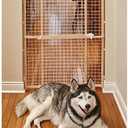 MidWest Homes for Pets Wire Mesh Pet Safety Gate, Dog Gate Expands From 29 - 50 Inches Wide, 44 Inches Tall, Wood, Powder Coated Wire