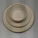 AmorArc Ceramic Dinnerware Sets for 4, 12 Pieces Handpainted Stoneware Plates and Bowls Set, Scratch Resistant Dishes Set, Dishwasher & Microwave Safe, Cappuccino