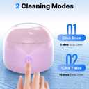 CXRUY Ultrasonic Retainer Cleaner - UV Dental Cleaning Pod Night Guard Cleaner for Dentures, Aligner, Braces, Toothbrush Heads, Jewelry (Pink)