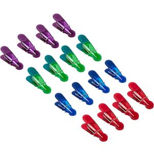 Seal N Snack Magnetic Chip Clips, Multi-Purpose Bag Grips for Kitchen Storage, Keep Pantry Foods Fresh, 16 Count