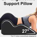 Ergonomic Memory Foam Wedge Pillow, 27 Angled Support for Neck and Waist, Multi-Position Support Pillow - Black (Plus Size 25.5 * 21.5 * 11.8 inch)