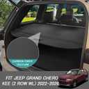 Cargo Cover for Jeep Grand Cherokee (2 Row WL) 2022-2025 2026 Accessories Retractable Trunk Cover Security Shielding Shade Cargo Luggage Cover Trunk Privacy Protection