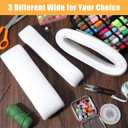 3 Rolls White Horsehair Braid, 1 Inch 2 Inch 3 Inch Wide Stiff Polyester Boning for Sewing, Wedding Dress Hem Trim, Dance Gown Shaping, and DIY Craft