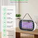 Buzbug Upgraded LED Bug Zapper Indoor, LED Bulbs Up to 50,000 Hours, 3 Lamps Sustainable Less Power, 3800V Powerful Electric Mosquito Zapper, Fly Trap Mosquito Trap, Fly Killer Fly Zapper
