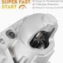 Starter for 99-00 Cadillac Escalade 5.7L, 97-98 Chevy Astro Van 4.3L, 01-02 Silverado 96-02 Express 94-00 C/K 95-00 Tahoe 96-02, 94-00 GMC Savana Sierra Yukon, Without Heat Shield, 41012153 6449