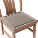YDKGL Chair Cushions for Dining Chairs, Woven & Memory Foam Kitchen Chair Pads, Non Slip Backing Indoor Seat Cushion for Dining Room, Bar, Patio (1 Pack,Brown)