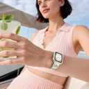 Metal Bracelet for Apple Watch Band 42mm 41mm 40mm 38mm 46mm 45mm 44mm for Women with Bling Case,Magnetic Slim Strap for iWatch Bands Series 11 10 9 8 7 6 5 4 3 SE SE3 Stainless Steel Mesh Loop iPhone