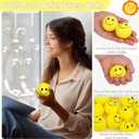 96 Pack Smile Face Stress Balls Bulk 2 Inch Funny Face Stress Relief Balls Yellow Mini Squeeze Balls Foam Smile Face Toys for Finger Exercise, School Prizes, Party Bag Fillers