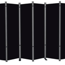 RANTILA 6 Panel Room Divider, 6 FT Folding Privacy Screen with Wide Feet, Freestanding Partition for Room Separation, Portable Room Divider Panel, 133" W x 71" H, Black