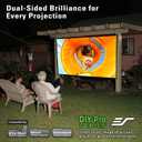 Elite Screens DIY Dual Screen, Indoor/ Outdoor Portable Projector Screen, 250-inch 16:9, Movie Home Theater Front Rear Projection Screen with Grommets, Ropes, Carry Bag, Hang Anywhere, DIY250H1-DUAL