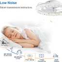 Ceiling Fans with Lights and Remote, 19.7" Low Profile Ceiling Fan with Light, 3000-6500K Dimmable, 6 Speeds and Stepless Color Temperature Change for Bedroom, Living Room and Kids Room(White)