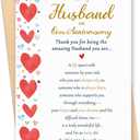 3 x Romantic Anniversary Card for Husband