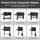 Uniflasy 20 Inches Ash Pan Replacement for Chargriller 5050, 5072, 5650, 2123, 2223, 2823 Charcoal Grills,Char-Griller Grill Grate Model 200157,Chargriller Replacement Part with 2pcs Fire Grate Hanger