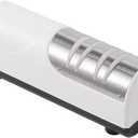 2-Stage Electric Knife Sharpener, Precision Fast, Fine&Crude Sharpening, Sleek Design, Easy to Use, Professional-Grade for Kitchen Knives (White)