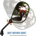 ATV Rear View Mirror, 360 Degrees Ball-Type ATV Side Rearview Mirror with 7/8" Handlebar Mount for Motocycle Scooter Moped Sportsman Dirt Bike Cruiser 4 wheeler mirrors