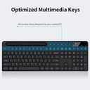 Wireless Keyboard and Mouse Combo, MARVO 2.4G Ergonomic Wireless Computer Keyboard with Phone Tablet Holder, Silent Mouse with 6 Button, Compatible with MacBook, Windows (Black)