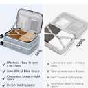 Hanke 26 Inch Large Checked Luggage PC Hard Shell Luggage Top Opening Travel Luggage Suitcases with Wheels for Woman Men.(Grey)