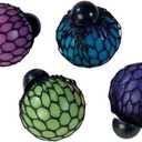 Raymond Geddes Rainbow Squeeze Ball Toy for Kids, Mesh (Pack of 24)