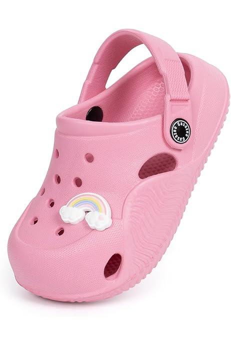Zoolar Toddler Cute Garden Clogs Boys Girls Slip On Shoes Summer Lightweight Outdoor Slides Sandals Infant Children Beach Pool Shoes (Toddler/Little Kids) 24