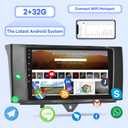 [2G+32G] Car Radio for Mercedes Benz Smart Fortwo 2011-2015, 9 inch Android Touch Screen Car Stereo, Carplay/Android Auto/1080P/Bluetooth/WiFi + AHD Backup Camera + MIC