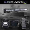 52" RGB LED Light Bar 2Pcs 4" Flood LED Pods with Multi-Color Chasing RGB Halo 16 Solid Colors Over 92 Flashing Modes Offroad Lights Driving Lamp Fog Lights with Switch Wiring Harness