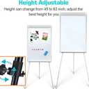 Whiteboard Easel 36" x 24" Height Adjustable, Magnetic Dry Erase Board with Tripod Stand, Portable Presentation Easel Includes Flip Chart Paper Pad (25 Sheets), Magnets & Eraser