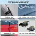 Umbrauto Truck Bed Tent with Awning: 6.4-6.7FT PU3000mm Waterproof Tailgate Pickup Truck Tents, Easy Set-up for 2 Person, Fits Full Size Short Bed, Chevy, Dodge, Ford, GMC, Blue