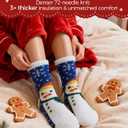 AIVEI 72-Needle Buttery Soft Fuzzy Socks for Women Girls, Gifts Cozy Warm Fluffy Cute Thick Plush Slipper Socks 3 Pairs (Christmas-02)