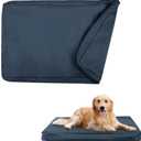 Waterproof Dog Bed Cover Replacement for 48 Inch Wire Crates, Heavy Duty Oxford Fabric Pet Bed Sleeve with Zipper, Washable & Durable Mattress Protector for Puppy, 46" L x 29" W x 4" H (Cover Only)