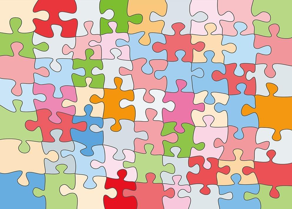 7X5FT Colorful Puzzle Pattern Photography Backdrop Baby Shower Birthday Party Background Children's Photography Props 213013