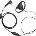 CLS1110 D Shape Earpiece Surveillance Headset with Mic Compatible with Motorola Two Way Radio RMM2050 XU2600 CLS1410 CP200 GP300 PR400
