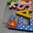 Funny Easter Table Decorations - Colourful Wooden Bunny Easter Sign, Freestanding Spring Easter Decorations for Home, Kitchen, Office, Mantel, Shelf, Tiered Tray, Rustic Farmhouse Party Decor