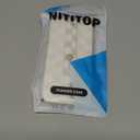 NITITOP Compatible with iPhone 15 Case with Wrist Strap Kickstand Cute Trendy Checkerboard Plaid for Women Girls Slim Fit TPU Silicone Shockproof Full Camera Protective Cover - White