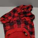 KOOLTAIL Plaid Dog Hoodie Pet Clothes Sweater with Hat and Pocket for Small Medium Large Size Dogs, Soft Winter Warm Dog Cold Weather Coat, Fleece Fall Dog Hooded Sweatshirt for Puppy Cats, Red L (Large (Pack of 1))