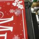 Christmas Stove Top Cover for Electric Stove, Merry Christmas Range Covers, Snowflake Range Top Mats, Glass Cooktop Covers 28x20 inch, Red Cooktop Cover for Kitchen Winter Holiday Home Decor
