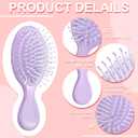 12 Packs DIY Princess Hairbrush Kits Princess Party Bow Diamond Alphabet Sticker Make Your Own Hair Brush with Gem Painting for Birthday Party Art Activities DIY Crafts