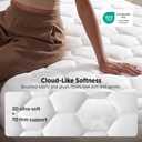 Bedsure King Mattress Pad - Quilted Fitted Mattress Topper Protector with 8-21 Inches Deep Pocket, Noiseless Breathable Bed Cover Padded, Machine Washable, White, 78x80 Inches