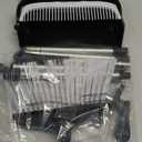 Broom with Dustpan Combo Set 54 Long Handle Household Dust Pan for Home Office Kitchen Cleaning Black & Grey