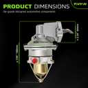 42725A3 Fuel Pump Compatible with MerCruiser MC120 140 MC165 MC170 MC180 MC190 MC470-1 MC488 OMC Volvo Penta 2.5L 3.0L 3.7L 3.0LX Engine Replace 3854858 42725A3 18-7282 9-35422 509407 8m0073435