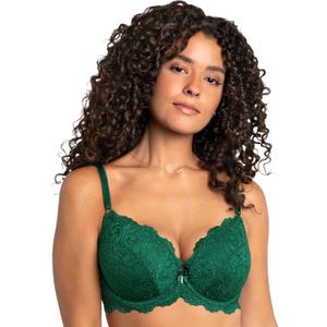 Smart & Sexy Women's Signature Lace Push-up Bra - Perfect for Seeking Effortless Style and Comfort (Green, M)