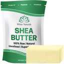 White Naturals African Shea Butter 1lb, Pure, Unrefined, Raw, Organic, Great Skin Moisturizer, Perfect for DIY Whipped Body Butter, Face Cream, Hair Mask, Lip Balm