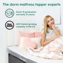 Sleepyhead Twin 3 Inch Mattress Topper, Super Gel & Copper-Infused Memory Foam for College Dorm Beds, Cooling & Support, Made in USA, Removable Washable Cover, CertiPUR-US Certified (Twin 3")
