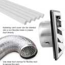 4 Inches Metal Dryer Vent Cover Outdoor Stainless Steel Louvered Outlet Airflow Vent Cover Includes 4 Screws for Easy Installation