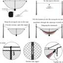 Hammock Bug Mosquito Net XL 11x4.6FT No-See-Ums Polyester Fabric for 360 Degree Protection Dual Sided Diagonal Zipper for Easy Access Fits All Hammocks