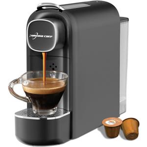 Mini Espresso Capsule Machine-One Cup Coffee Machine Single Serve Coffee Maker,Perfect for Small Space,20.29oz Removable Tank,Black