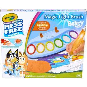 Crayola Bluey Color Wonder Magic Light Brush, Mess Free Painting Station for Kids, Gifts, Toddler Bluey Toys & Activities, Ages 3+