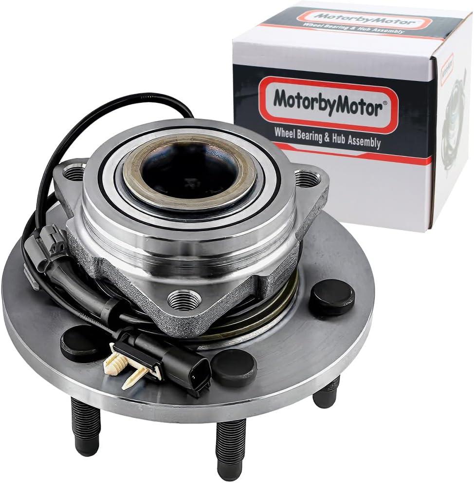 MotorbyMotor 515160 Front Wheel Bearing and Hub Assembly 4WD with 6 Lugs Fits for Chevy Silverado 1500 Suburban Tahoe, GMC Sierra 1500 Yukon XL, Cadillac XTS Escalade Hub Bearing (4x4, w/ABS)