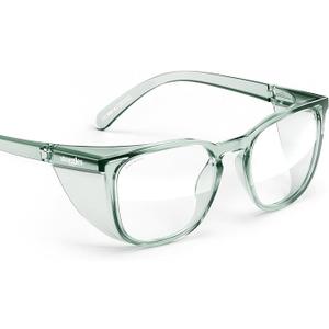 Stoggles Square Safety Glasses, Z87.1 Certified Polycarbonate Protective Eyewear, AntiFog, Scratch & Shatter Proof, UV & BlueLight Blocking, Top & Side Shields, Wide Fit, Rx Friendly, Unisex